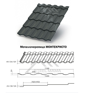 Металлочерепица МОНТЕКРИСТО