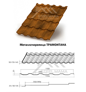 Металлочерепица ТРАМОНТАНА