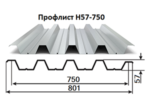 Профлист H57-750